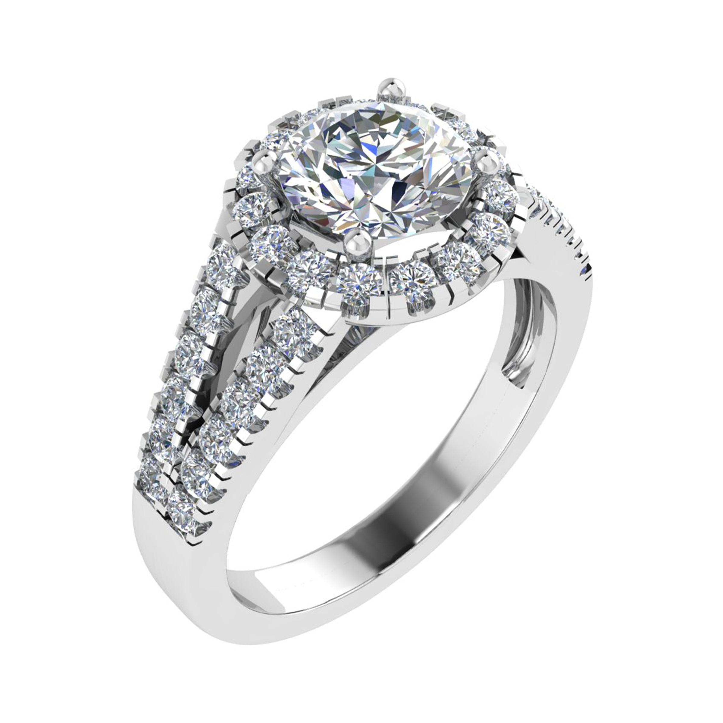 Ellamae Natural 4 Prong  Diamond Ring