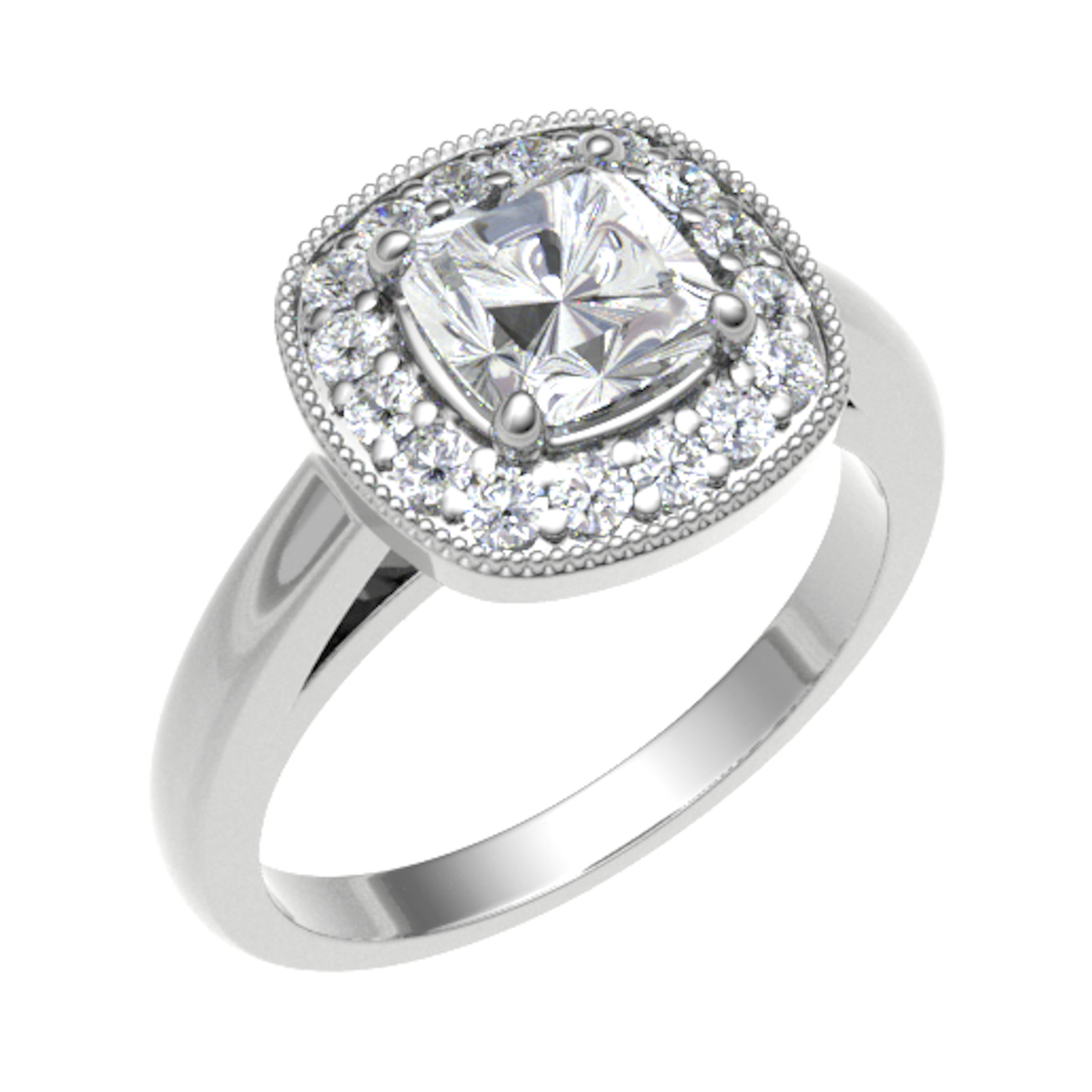 Ellia Natural 4 Prong  Diamond Ring