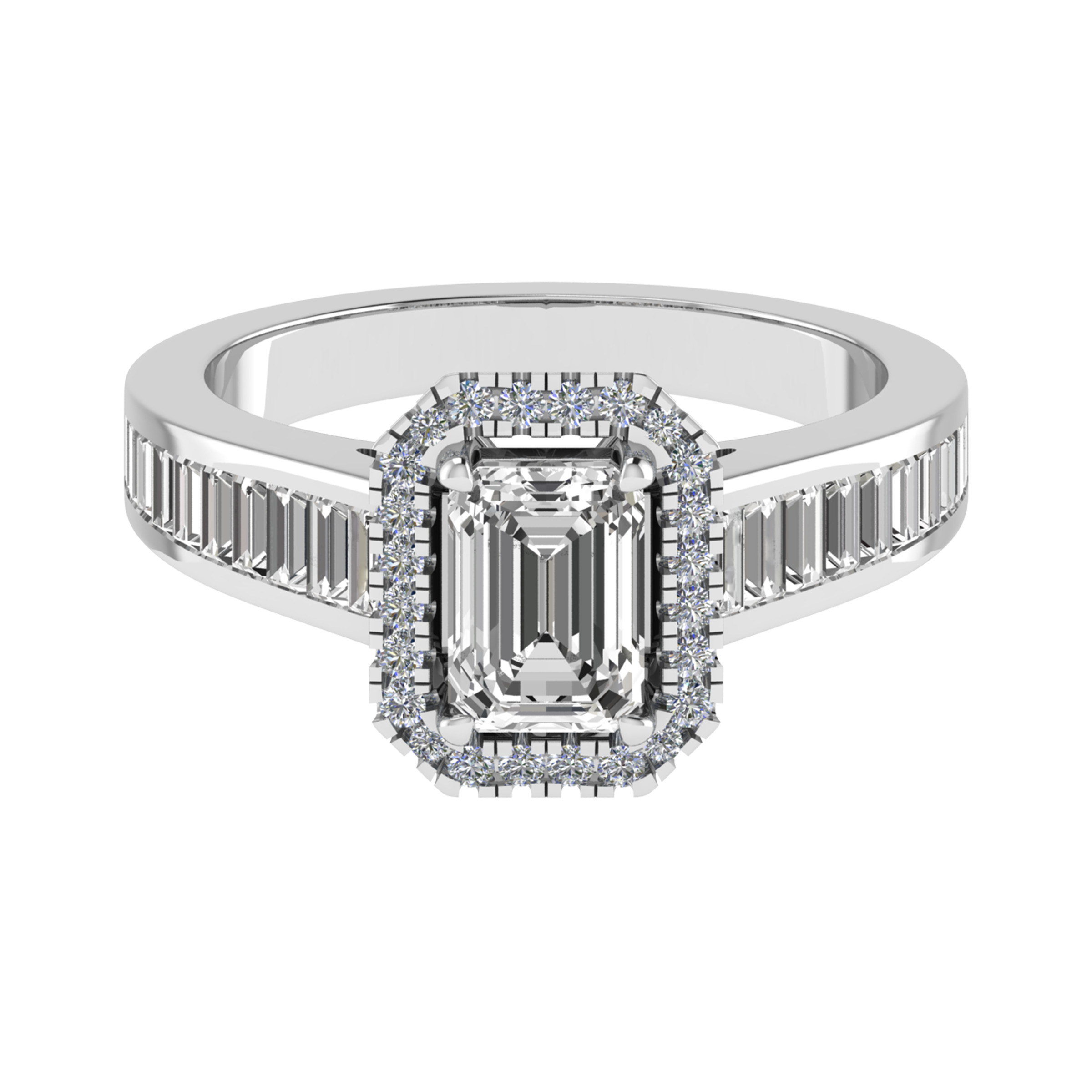 Sana Lab-Created 4 Prong  Diamond Ring