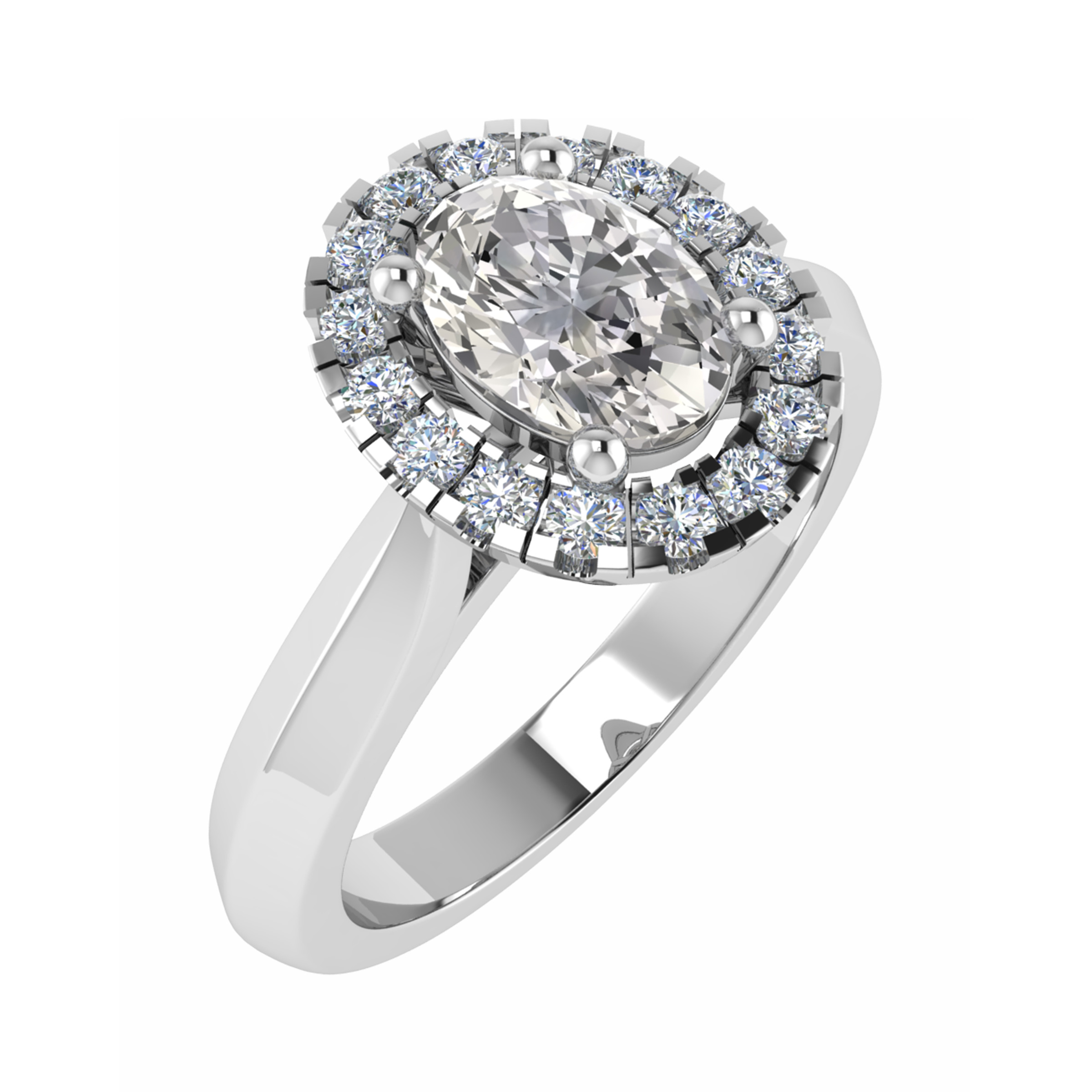 Tamia Oval Cut Halo Engagement 