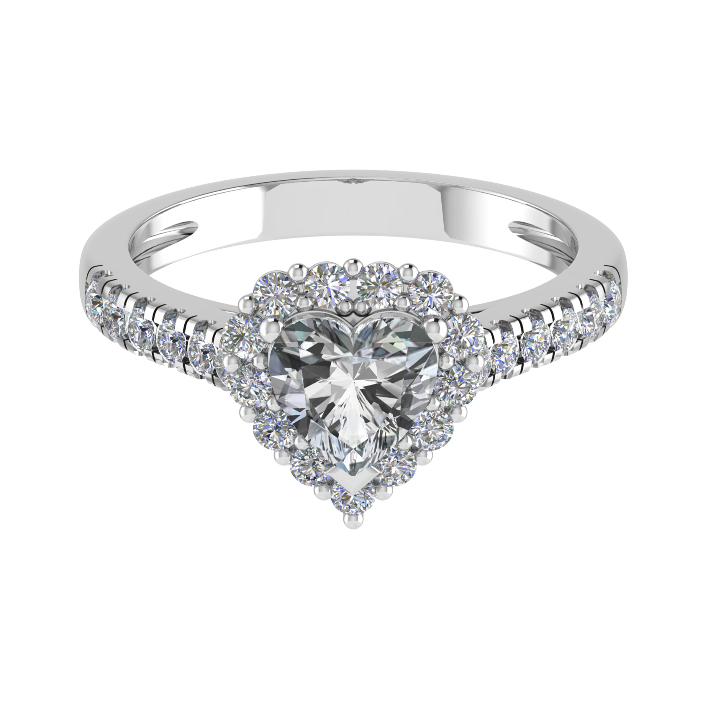 Rosy Natural 3 Prong  Diamond Ring