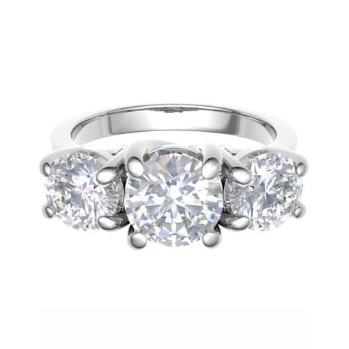 Niva Cross Over Style 3 Stone Diamond  Engagement Ring