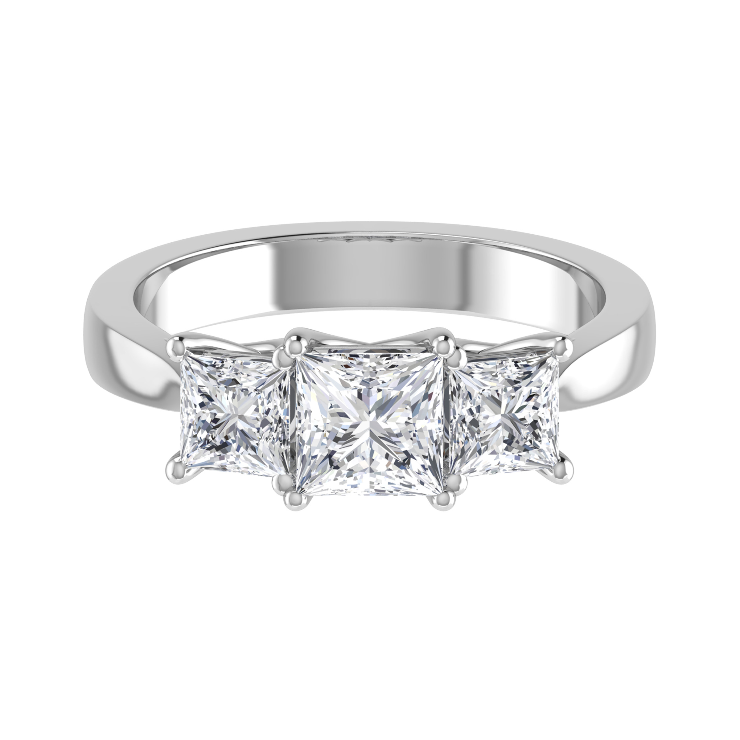 Vihana Princess Cut Reverse Tapered Diamond  Engagement Ring