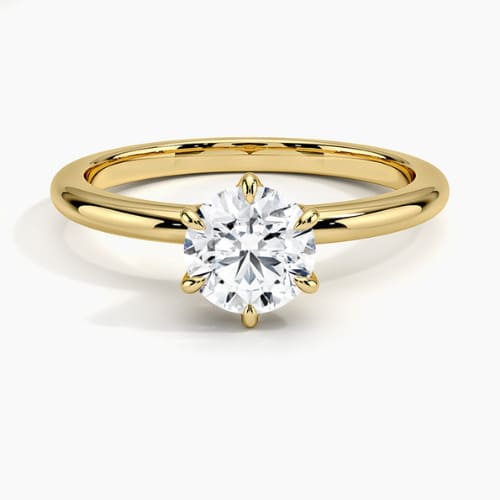 Vella 0.20-3.00 Carat 6 Prong Round Shaped Diamond Solitaire Engagement Ring