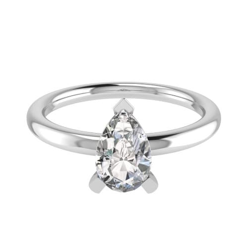 Rubina 0.20-3.00 Carat Pear Shaped Solitaire Diamond Ring