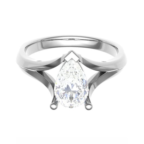 Salomi 0.20-3.00 Carat Pear Shaped Split Shoulder Solitaire Diamond Ring