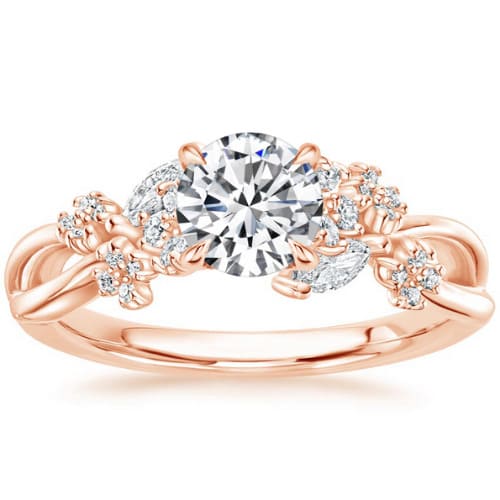 Delfia Natural 4 Prong  Diamond Ring
