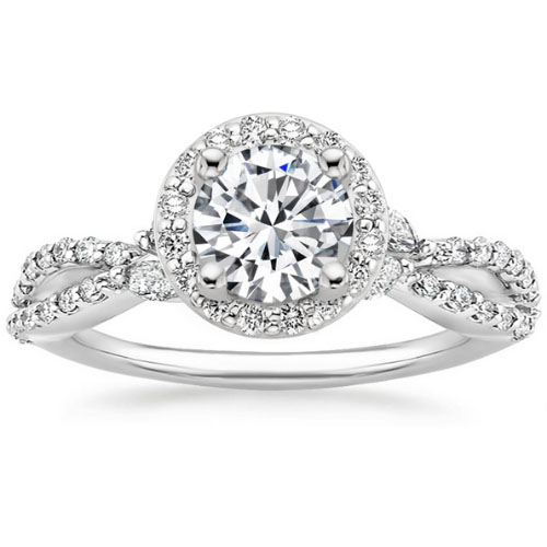 Aetti 0.20 - 3.00 Carat Natural 4 Prong Set  Diamond Ring