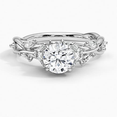 Carline Natural 4 Prong Set  Diamond Ring
