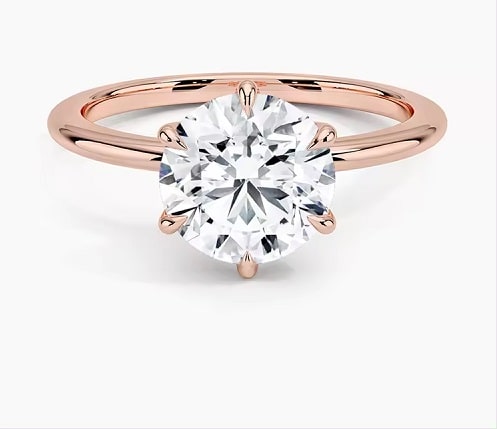 0.2 Ct Lab-Created Round Cut  Cirie Diamond For Women Engagement Rings in 9K White Gold