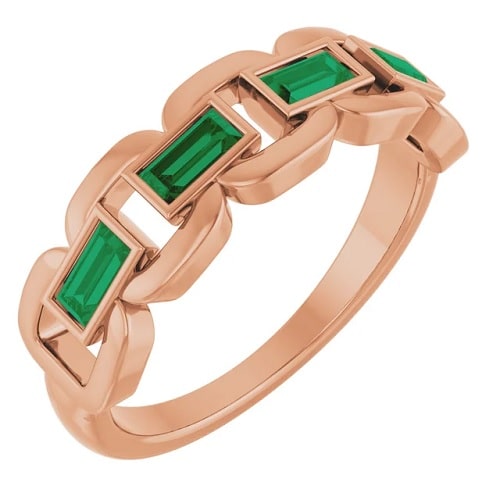 Zunaira Emerald  Engagement Ring