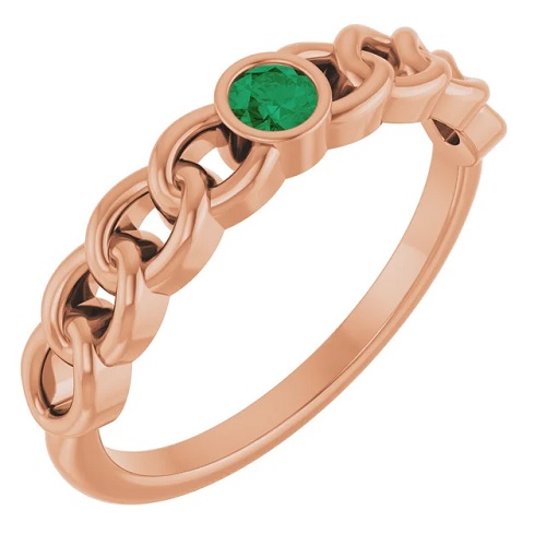 Brea Emerald  Diamond Ring