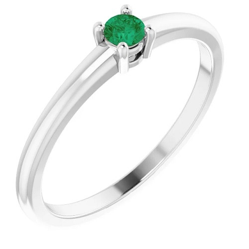 Baker 0.15 Carat Emerald  Engagement Ring