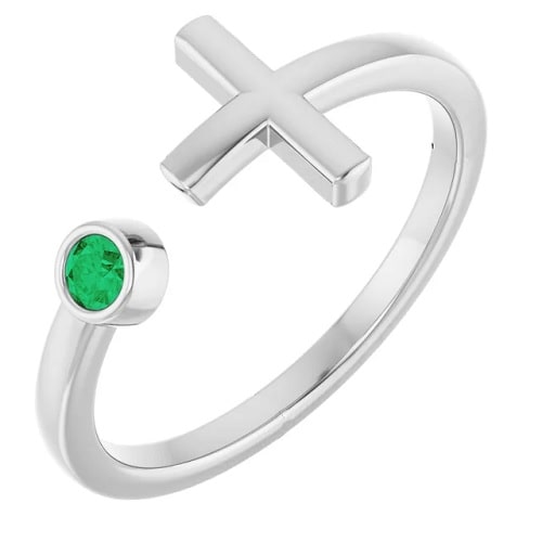 Zyanna 0.10 Carat Emerald  Engagement Ring