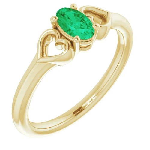 Zoee Emerald  Engagement Ring