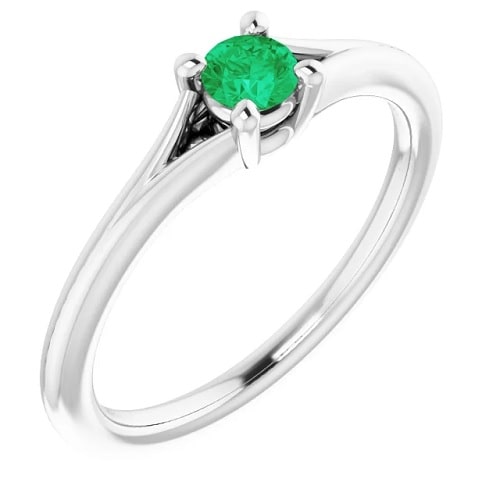 Zosia 0.15 Carat Emerald  Engagement Ring