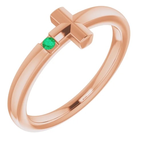 Xela Emerald  Engagement Ring