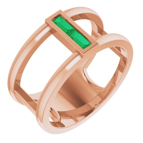 Owen Emerald  Engagement Ring