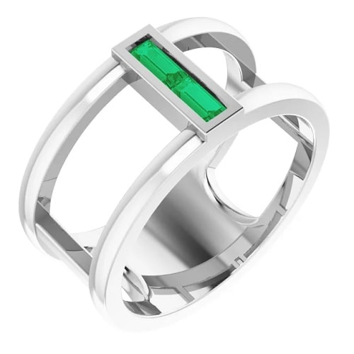 Owen 0.14 Carat Emerald  Engagement Ring