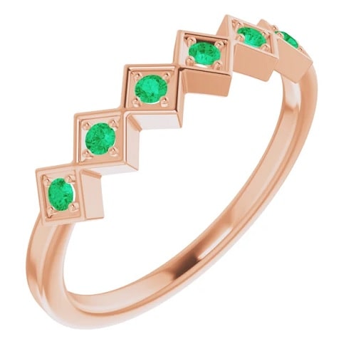 Xaniyah Emerald  Engagement Ring