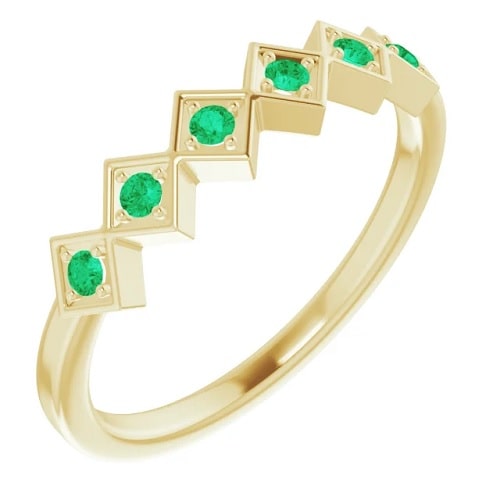 Xaniyah Emerald  Engagement Ring