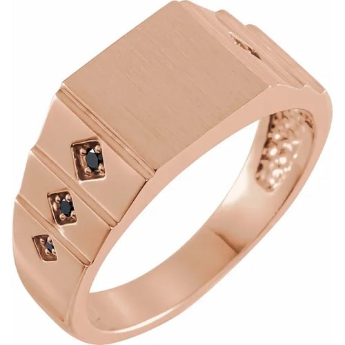 Cynna Black Diamond  Wedding Ring