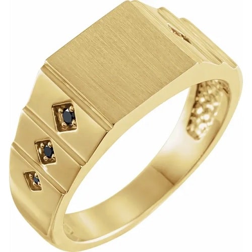 Cynna Black Diamond  Wedding Ring