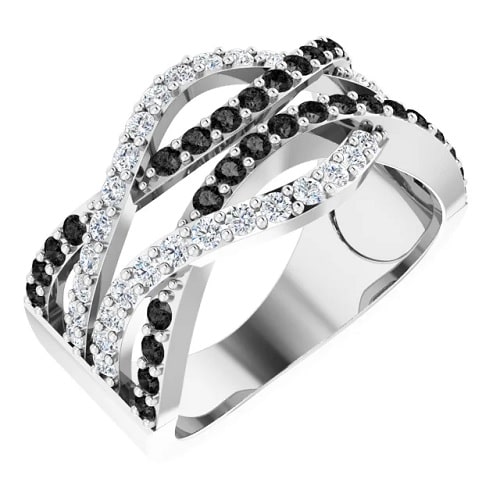 Zanova 1.36 Carat Black  Diamond Ring
