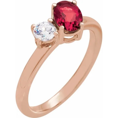 Zhara Natural Ruby  Diamond Ring