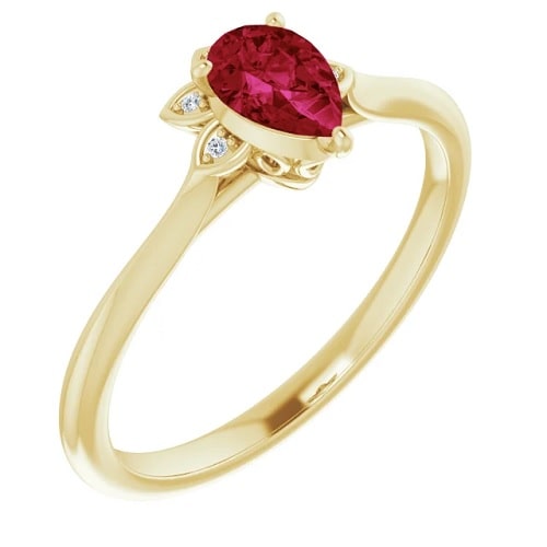 Leilani Natural Ruby  Engagement Ring
