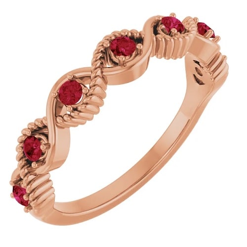 Lilah Natural Ruby  Engagement Ring