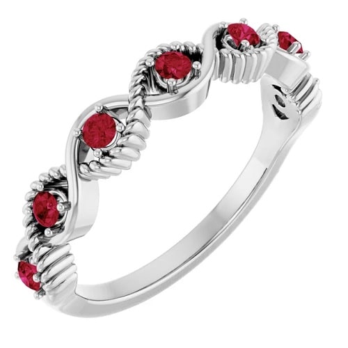Lilah Natural Ruby  Engagement Ring