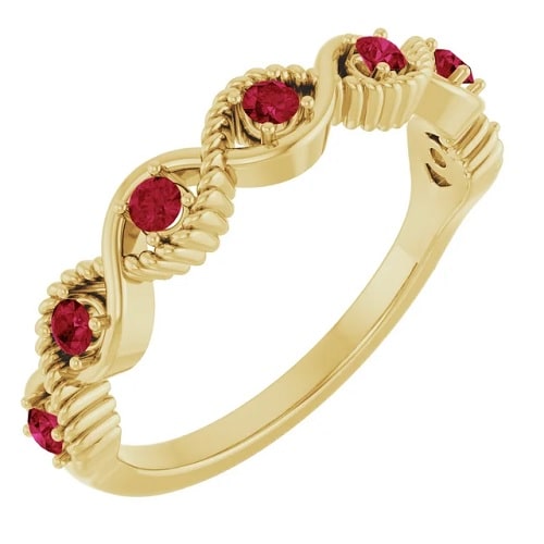 Lilah Natural Ruby  Engagement Ring