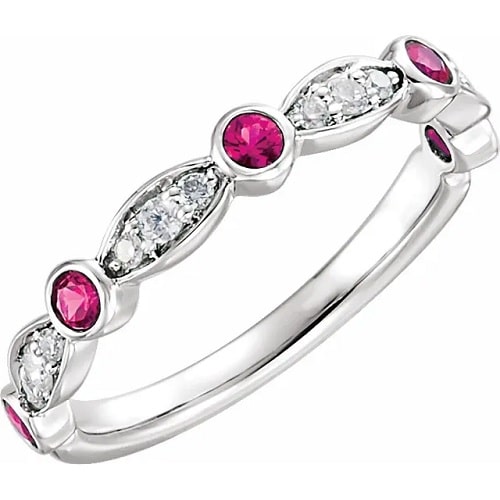 Lucille Natural Ruby  Engagement Ring