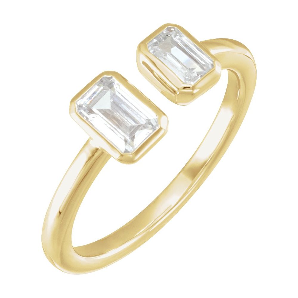 Creeda Lab-Created Bezel  Diamond Ring