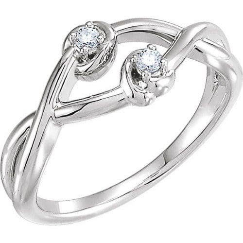Novaleigh 0.06 Carat Natural 4 Prong  Diamond Ring