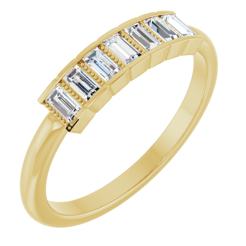 Doanna Lab-Created Bezel  Diamond Ring