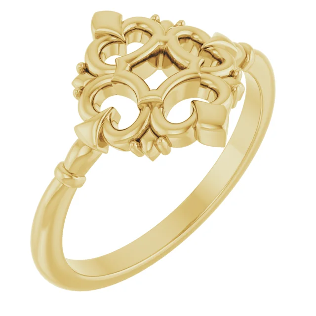 Vintage-Inspired gold Ring available in 9k,14k,18k gold and platinum 