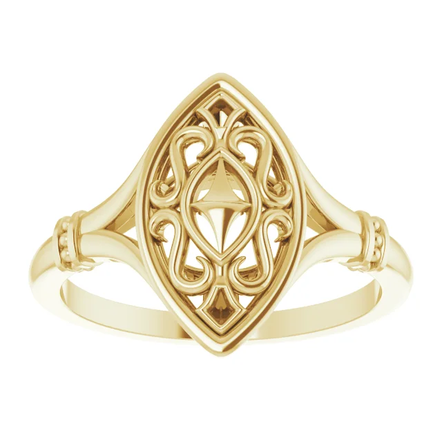 Intricate Gold Cut-Out Star Ring