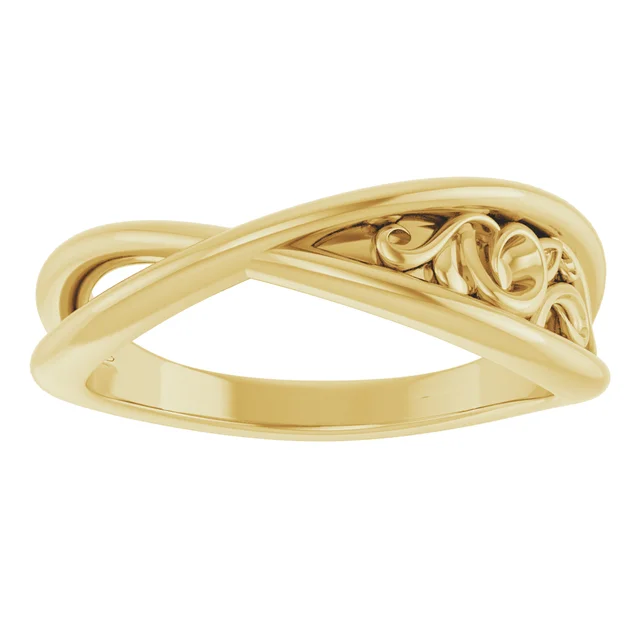 Elegant Swirling Pendant in Silver, Gold, Platinum