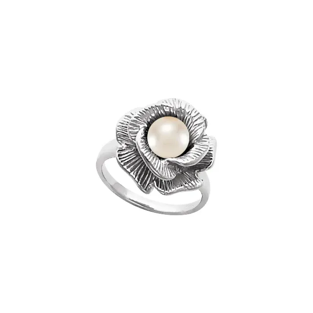 Floral Ring 6-7.5 mm Pearl