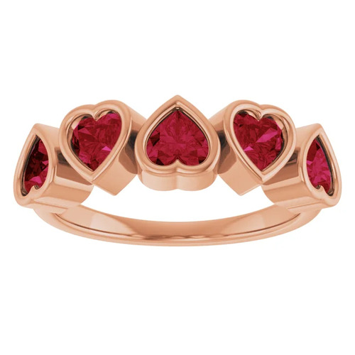 Lab Grown Ruby  Engagement Ring