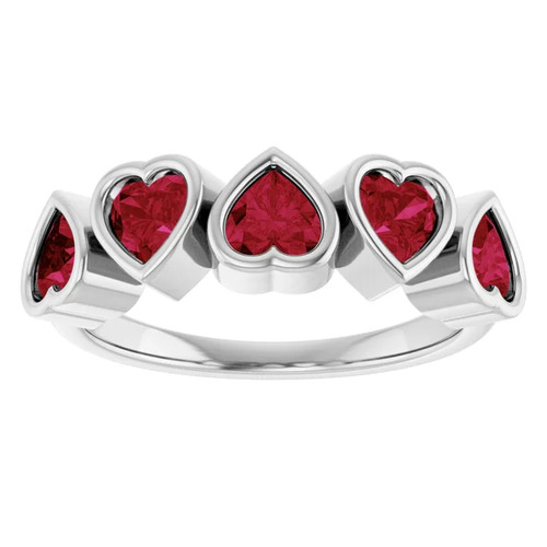 Lab Grown Ruby  Engagement Ring