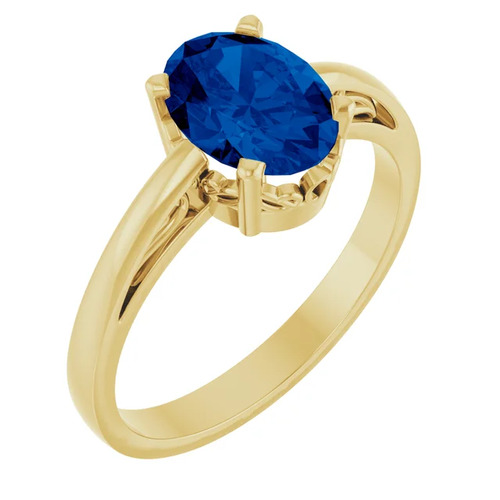 Avra Blue Sapphire  Engagement Ring