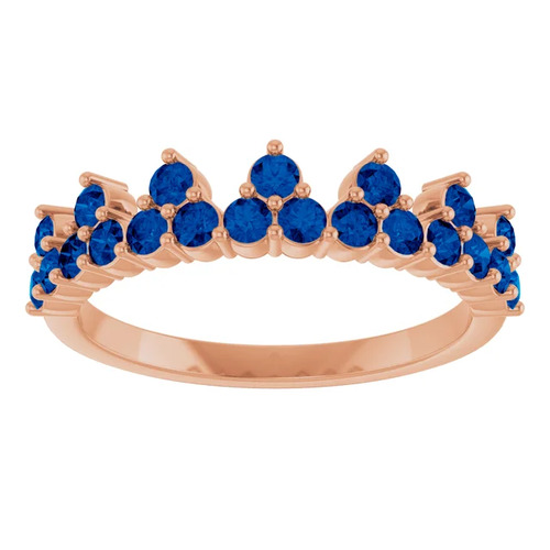 Nezuko Blue Sapphire  Wedding Ring
