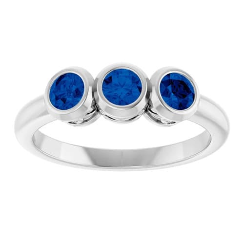 Astara 0.72 Carat Blue Sapphire 4 Prong  Diamond Ring