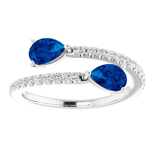 Navaeh 1.56 Carat Blue Sapphire 3 Prong  Diamond Ring