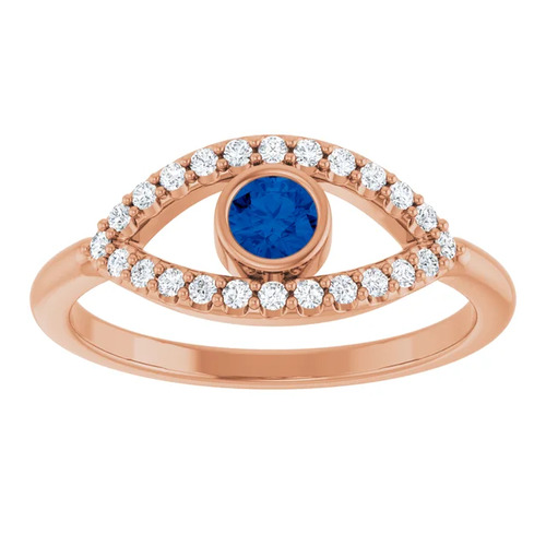 Ahnika Blue Sapphire  Engagement Ring