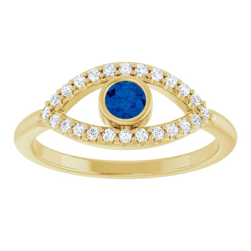 Ahnika Blue Sapphire  Engagement Ring