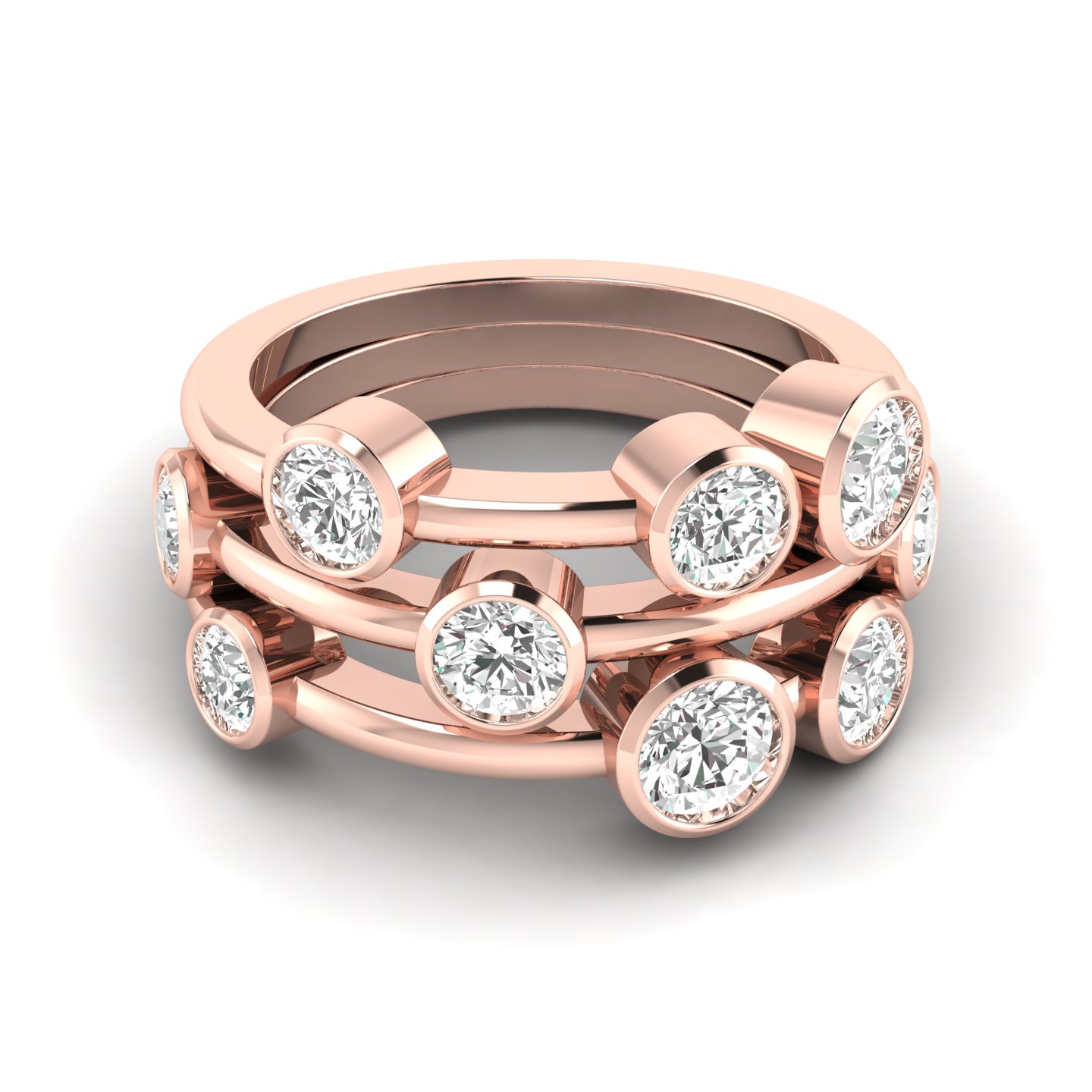 Vincella Natural Bezel Set  Diamond Ring